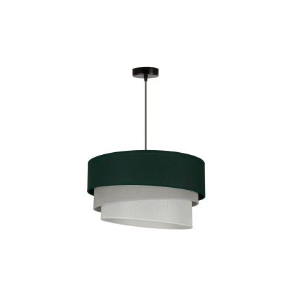 Duolla - Luster na lanku TRIO 1xE27/15W/230V pr. 45 cm zelená/šedá/biela