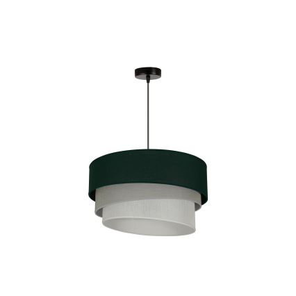 Duolla - Luster na lanku TRIO 1xE27/15W/230V pr. 45 cm zelená/šedá/biela