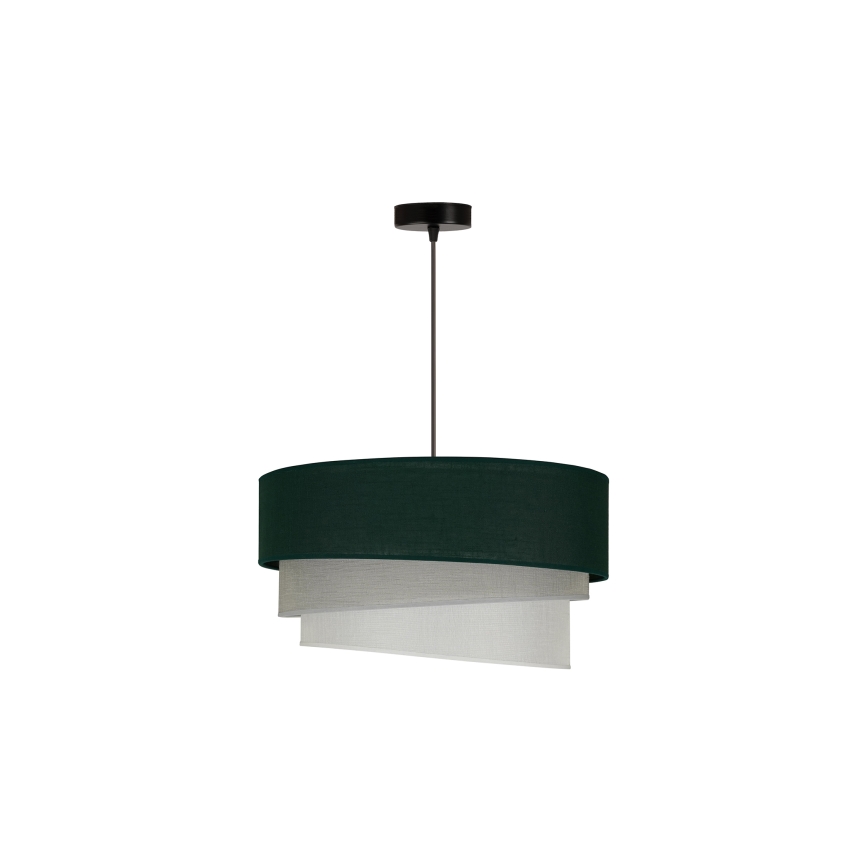 Duolla - Luster na lanku TRIO 1xE27/15W/230V pr. 45 cm zelená/šedá/biela