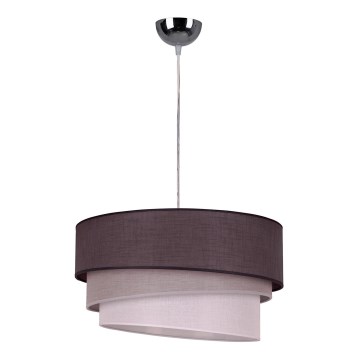 Duolla - Luster na lanku TRIO 1xE27/40W/230V pr. 45 cm antracit/šedá/biela