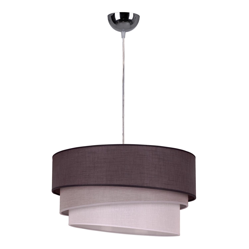Duolla - Luster na lanku TRIO 1xE27/40W/230V pr. 45 cm antracit/šedá/biela