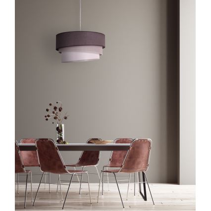 Duolla - Luster na lanku TRIO 1xE27/40W/230V pr. 45 cm antracit/šedá/biela