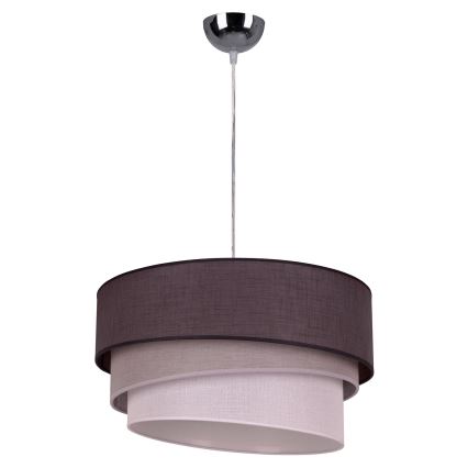 Duolla - Luster na lanku TRIO 1xE27/40W/230V pr. 45 cm antracit/šedá/biela