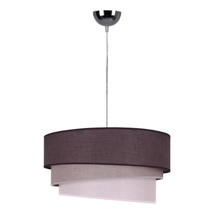Duolla - Luster na lanku TRIO 1xE27/40W/230V pr. 45 cm antracit/šedá/biela