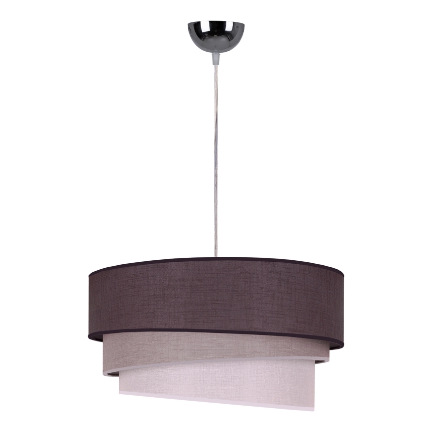 Duolla - Luster na lanku TRIO 1xE27/40W/230V pr. 45 cm antracit/šedá/biela