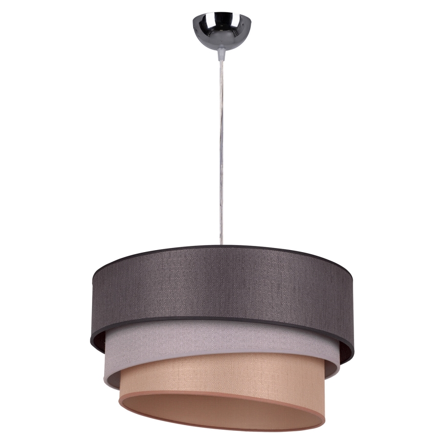 Duolla - Luster na lanku TRIO 1xE27/40W/230V pr. 45 cm antracit/šedá/hnedá