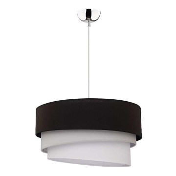 Duolla - Luster na lanku TRIO 1xE27/40W/230V pr. 45 cm čierna/šedá/biela