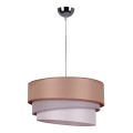 Duolla - Luster na lanku TRIO 1xE27/40W/230V pr. 45 cm hnedá/šedá/strieborná
