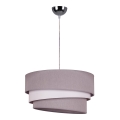 Duolla - Luster na lanku TRIO 1xE27/40W/230V pr. 45 cm šedá/biela