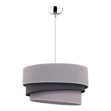 Duolla - Luster na lanku TRIO 1xE27/40W/230V pr. 45 cm šedá/čierna