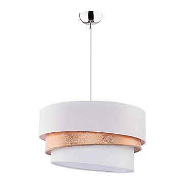 Duolla - Luster na lanku TRIO 1xE27/40W/230V pr. 45 cm zlatá/biela