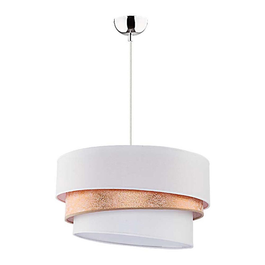 Duolla - Luster na lanku TRIO 1xE27/40W/230V pr. 45 cm zlatá/biela