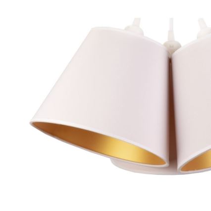Duolla - Luster na lanku TWIGGY 3xE27/40W/230V pr. 60 cm biela