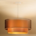 Duolla - Luster na lanku WOOD BOHO 1xE27/15W/230V pr. 45 cm medená/béžová