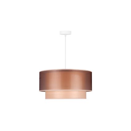 Duolla - Luster na lanku WOOD BOHO 1xE27/15W/230V pr. 45 cm medená/béžová