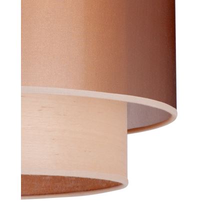 Duolla - Luster na lanku WOOD BOHO 1xE27/15W/230V pr. 45 cm medená/béžová