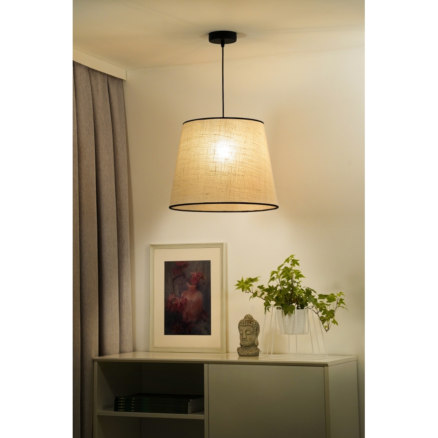 Duolla - Luster na lanku YUTE 1xE27/15W/230V pr. 38 cm šedá/čierna