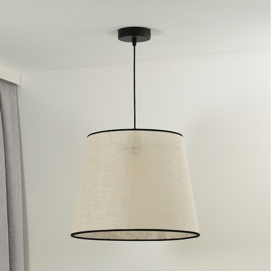 Duolla - Luster na lanku YUTE 1xE27/15W/230V pr. 38 cm šedá/čierna