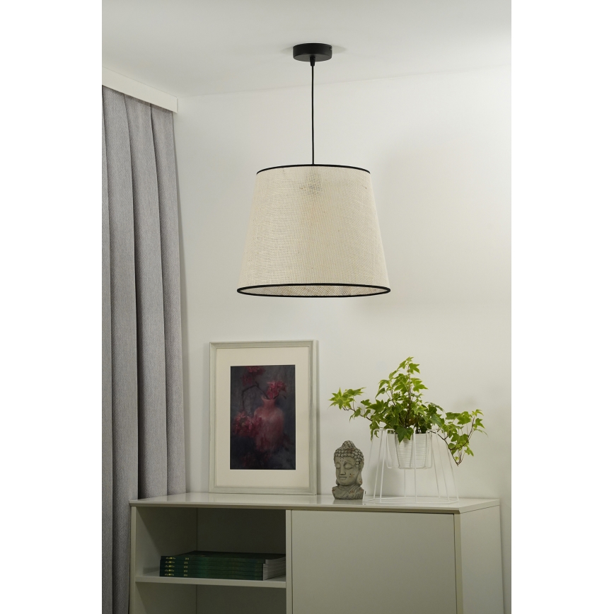 Duolla - Luster na lanku YUTE 1xE27/15W/230V pr. 38 cm šedá/čierna
