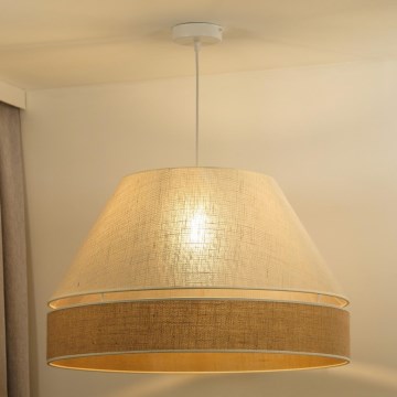 Duolla - Luster na lanku YUTE AVIGNON 1xE27/15W/230V pr. 60 cm krémová/béžová