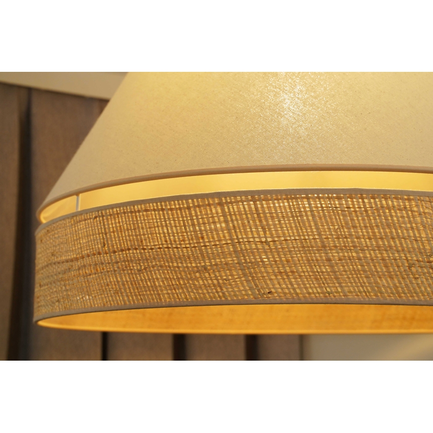 Duolla - Luster na lanku YUTE AVIGNON 1xE27/15W/230V pr. 60 cm krémová/béžová