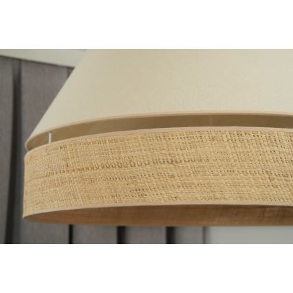 Duolla - Luster na lanku YUTE AVIGNON 1xE27/15W/230V pr. 60 cm krémová/béžová