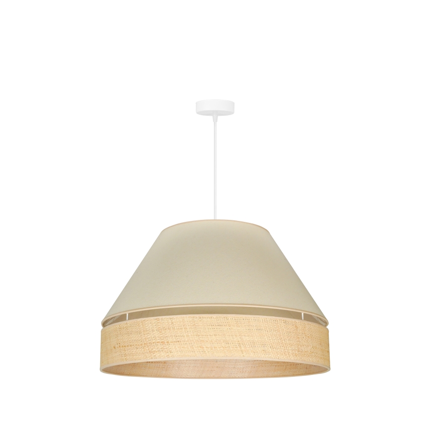 Duolla - Luster na lanku YUTE AVIGNON 1xE27/15W/230V pr. 60 cm krémová/béžová
