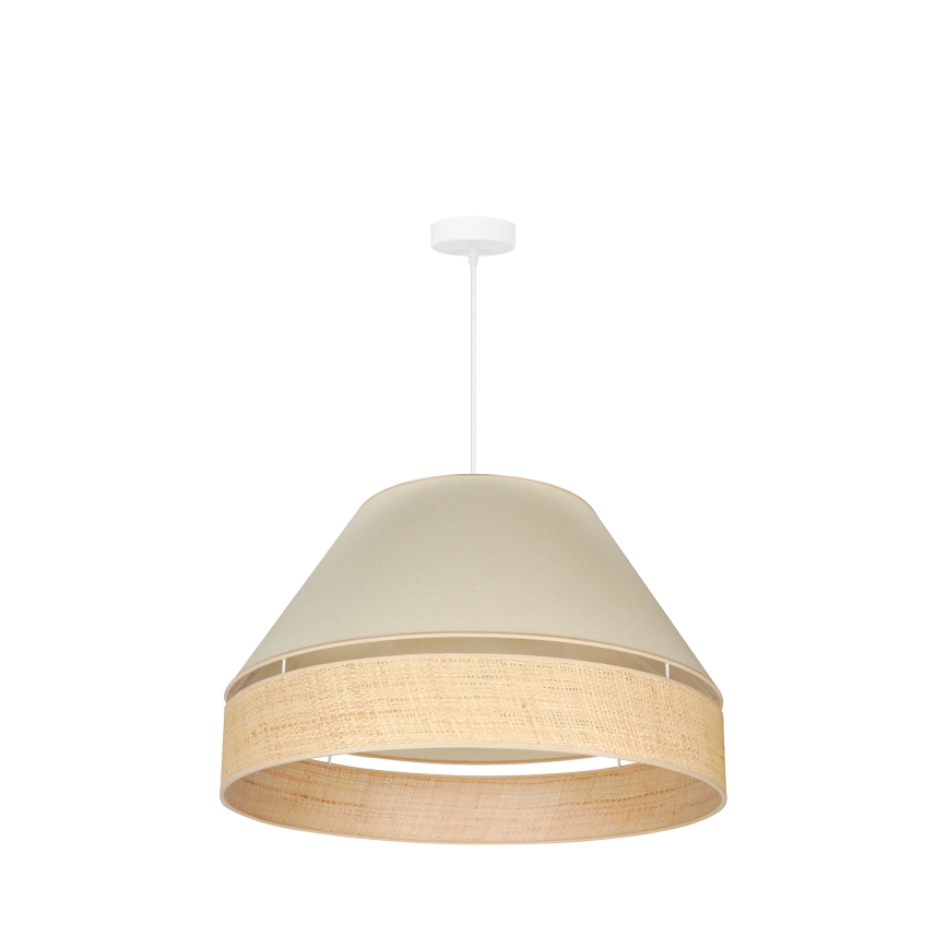 Duolla - Luster na lanku YUTE AVIGNON 1xE27/15W/230V pr. 60 cm krémová/béžová