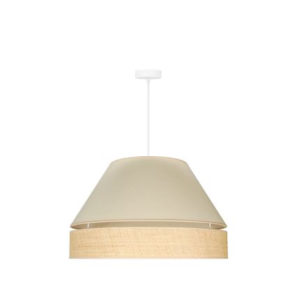 Duolla - Luster na lanku YUTE AVIGNON 1xE27/15W/230V pr. 60 cm krémová/béžová