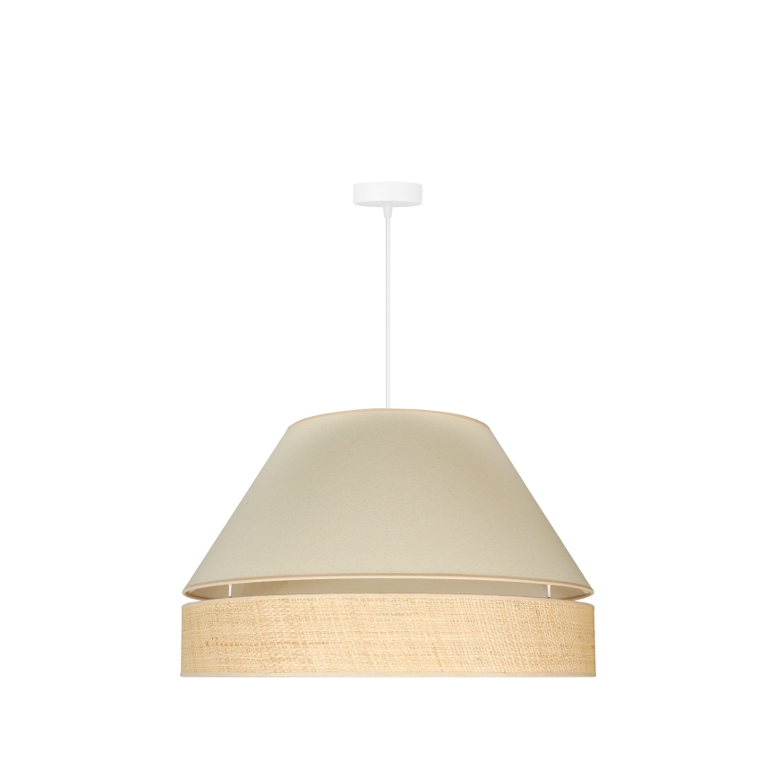 Duolla - Luster na lanku YUTE AVIGNON 1xE27/15W/230V pr. 60 cm krémová/béžová