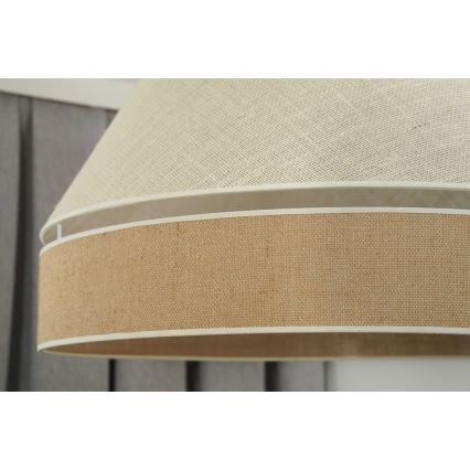 Duolla - Luster na lanku YUTE AVIGNON 1xE27/15W/230V pr. 60 cm šedá/hnedá