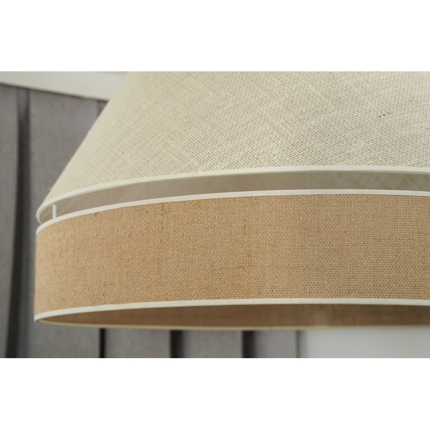 Duolla - Luster na lanku YUTE AVIGNON 1xE27/15W/230V pr. 60 cm šedá/hnedá