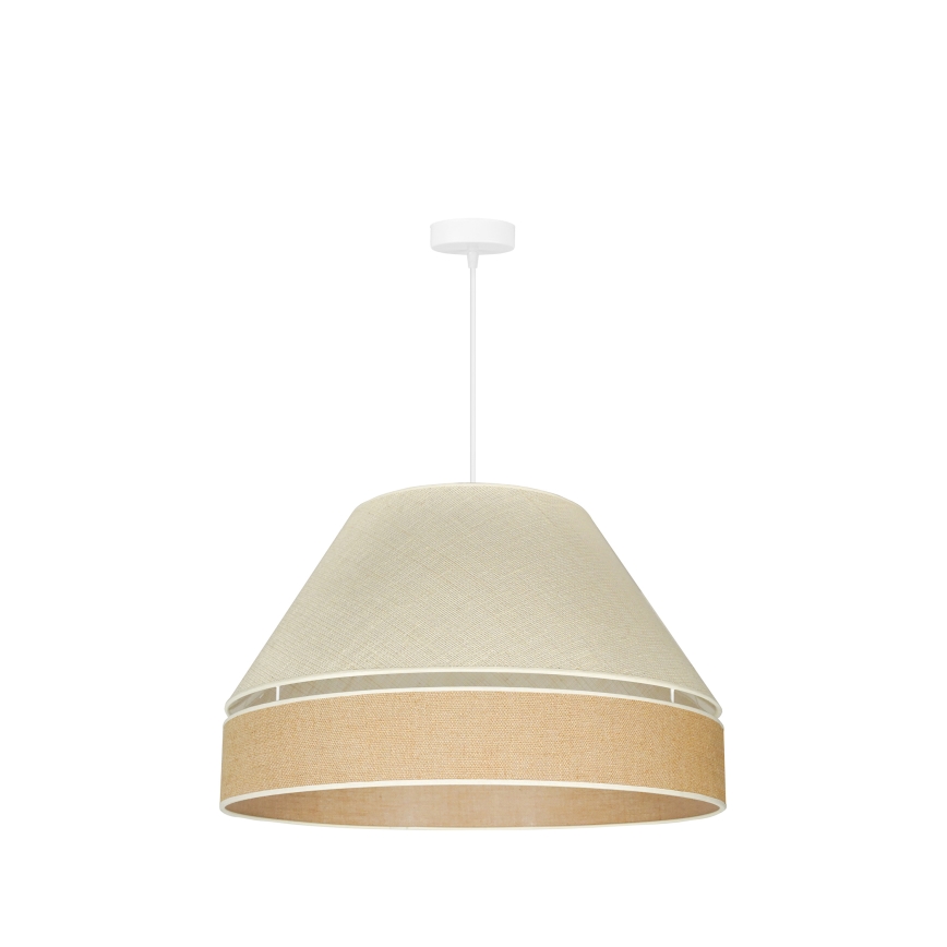 Duolla - Luster na lanku YUTE AVIGNON 1xE27/15W/230V pr. 60 cm šedá/hnedá