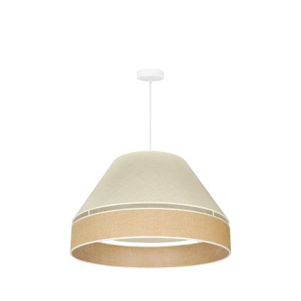 Duolla - Luster na lanku YUTE AVIGNON 1xE27/15W/230V pr. 60 cm šedá/hnedá