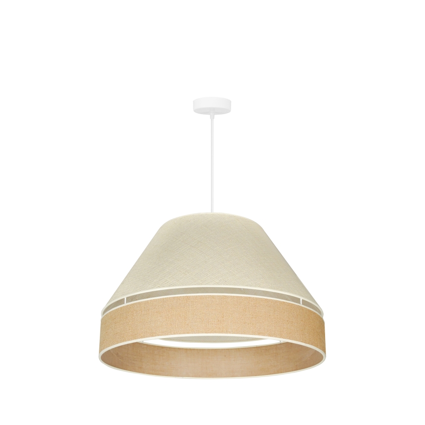 Duolla - Luster na lanku YUTE AVIGNON 1xE27/15W/230V pr. 60 cm šedá/hnedá