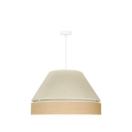 Duolla - Luster na lanku YUTE AVIGNON 1xE27/15W/230V pr. 60 cm šedá/hnedá