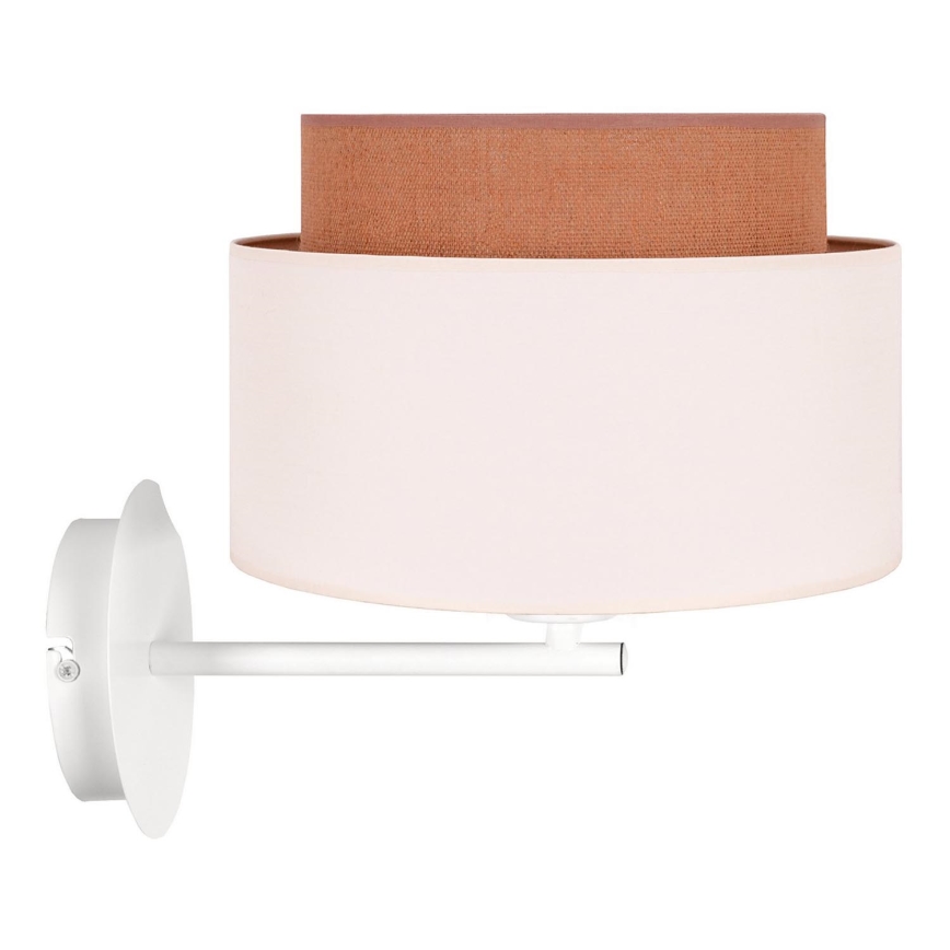 Duolla - Nástenná lampa BOHO 1xE27/15W/230V béžová/biela/hnedá