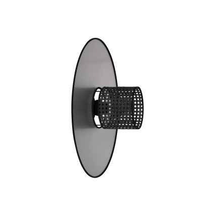 Duolla - Nástenné svietidlo TOKYO RATTAN 1xE27/15W/230V pr. 50 cm strieborná/čierna