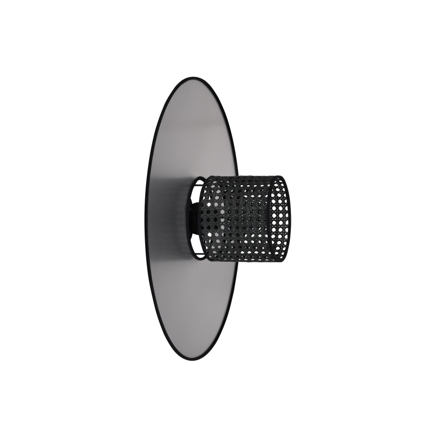 Duolla - Nástenné svietidlo TOKYO RATTAN 1xE27/15W/230V pr. 50 cm strieborná/čierna
