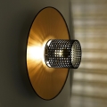 Duolla - Nástenné svietidlo TOKYO RATTAN 1xE27/15W/230V pr. 50 cm zlatá/čierna