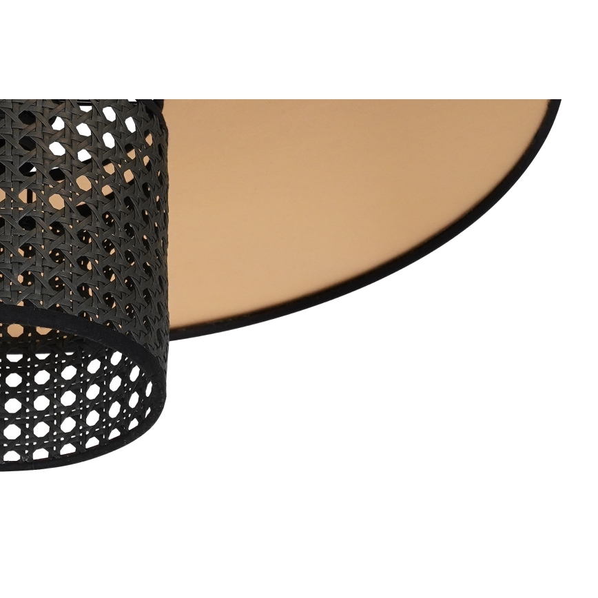 Duolla - Nástenné svietidlo TOKYO RATTAN 1xE27/15W/230V pr. 50 cm zlatá/čierna