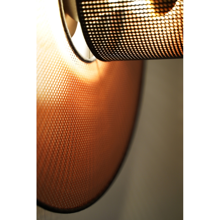 Duolla - Nástenné svietidlo TOKYO SHINY 1xE27/15W/230V pr. 50 cm medená/čierna
