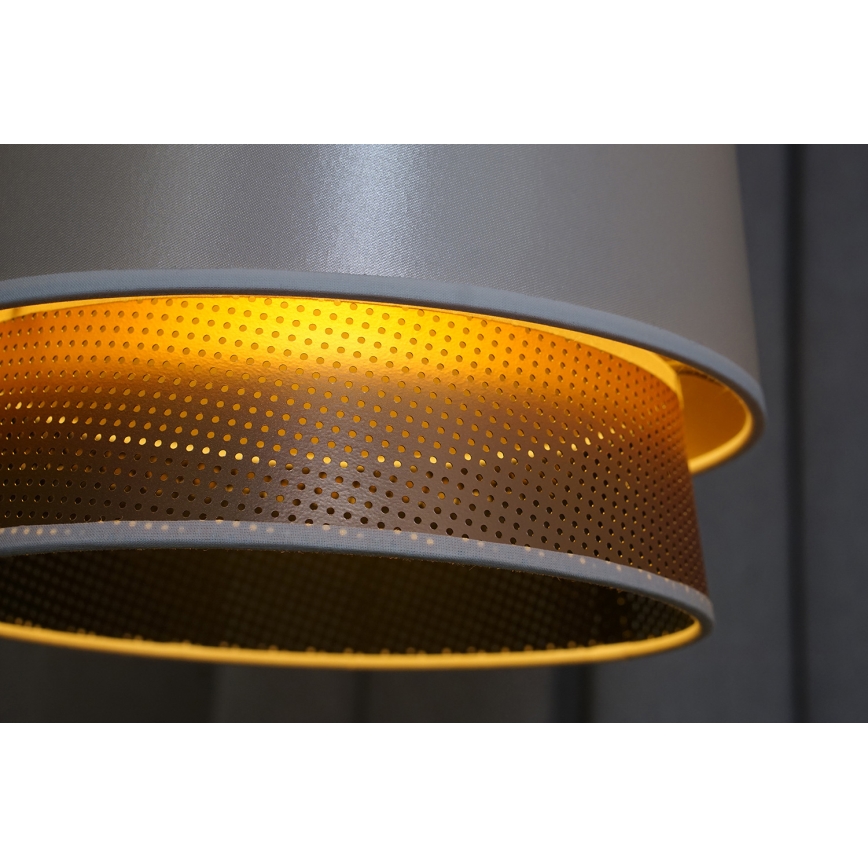 Duolla - Prisadený luster BELL SHINY 1xE27/15W/230V pr. 25 cm biela/medená