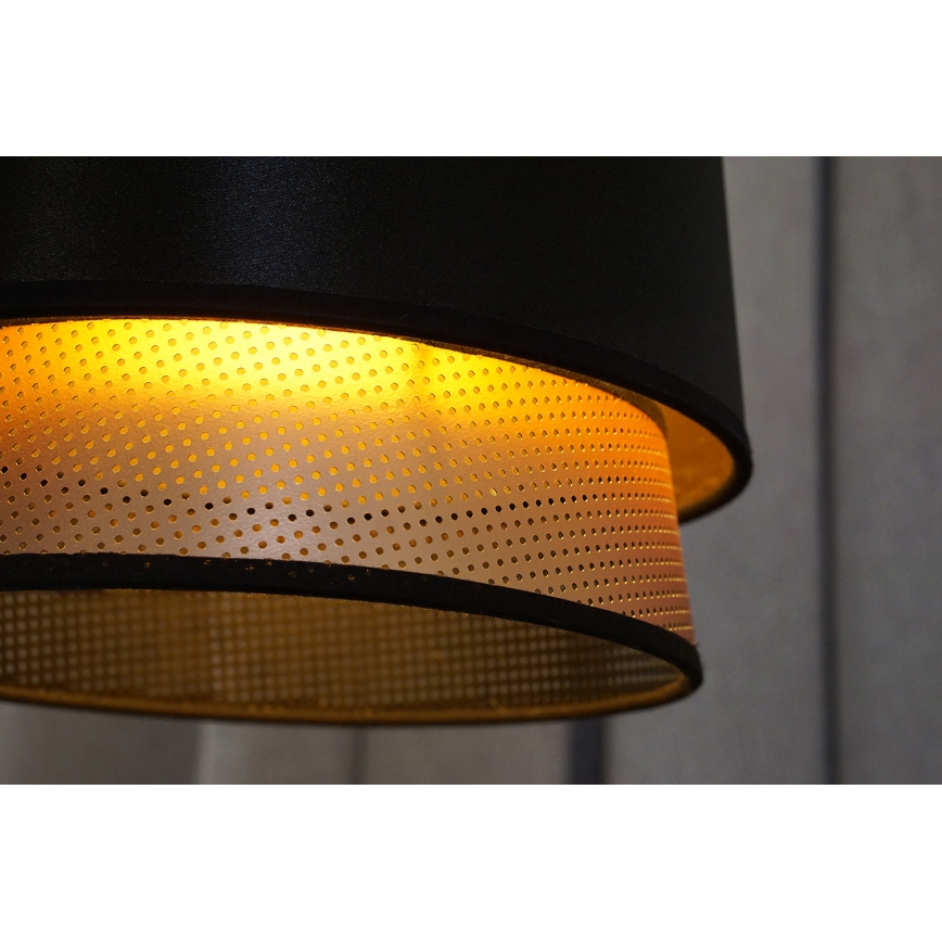 Duolla - Prisadený luster BELL SHINY 1xE27/15W/230V pr. 25 cm čierna/medená