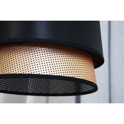Duolla - Prisadený luster BELL SHINY 1xE27/15W/230V pr. 25 cm čierna/medená