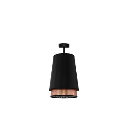 Duolla - Prisadený luster BELL SHINY 1xE27/15W/230V pr. 25 cm čierna/medená