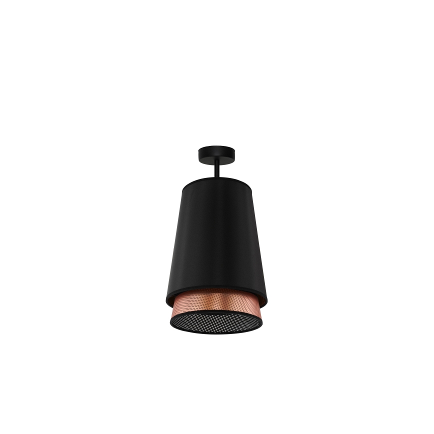Duolla - Prisadený luster BELL SHINY 1xE27/15W/230V pr. 25 cm čierna/medená