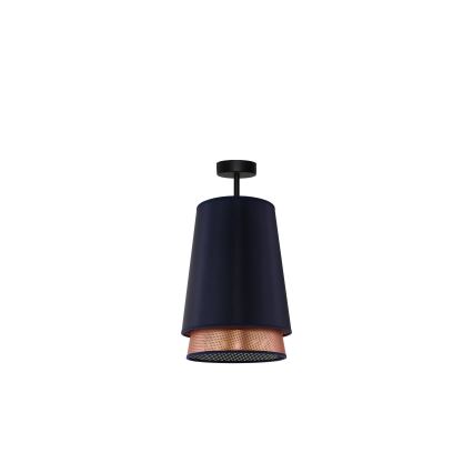 Duolla - Prisadený luster BELL SHINY 1xE27/15W/230V pr. 25 cm modrá/medená