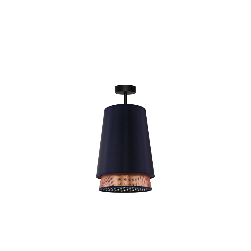 Duolla - Prisadený luster BELL SHINY 1xE27/15W/230V pr. 25 cm modrá/medená
