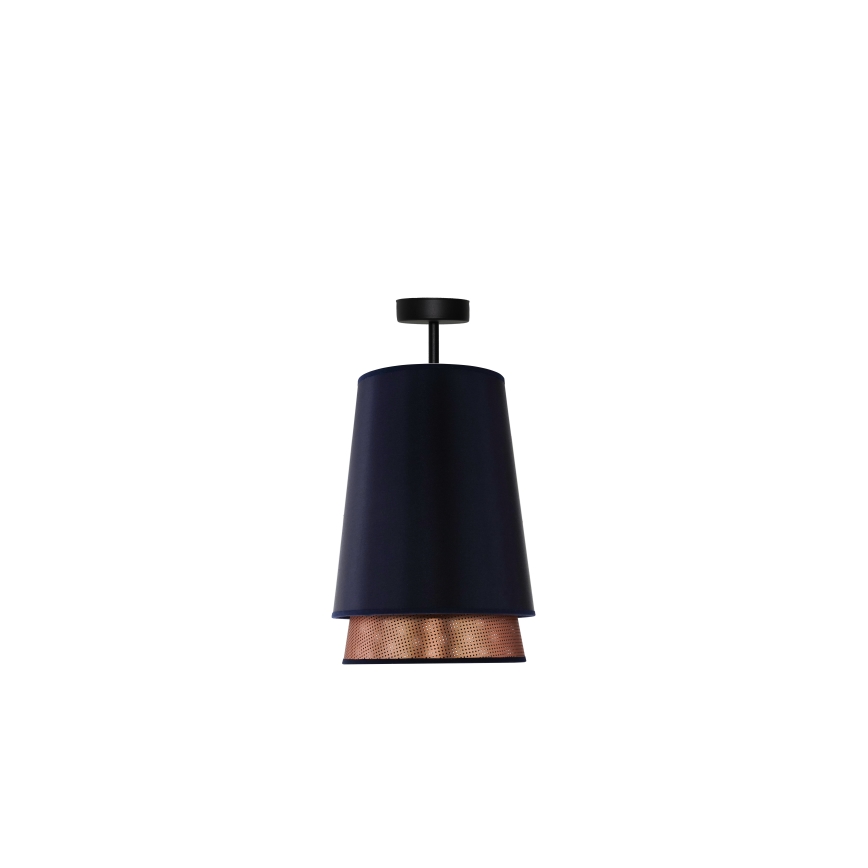 Duolla - Prisadený luster BELL SHINY 1xE27/15W/230V pr. 25 cm modrá/medená